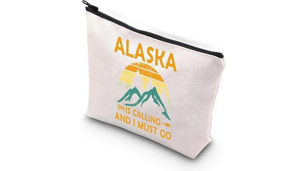 alaska themed makeup bag design