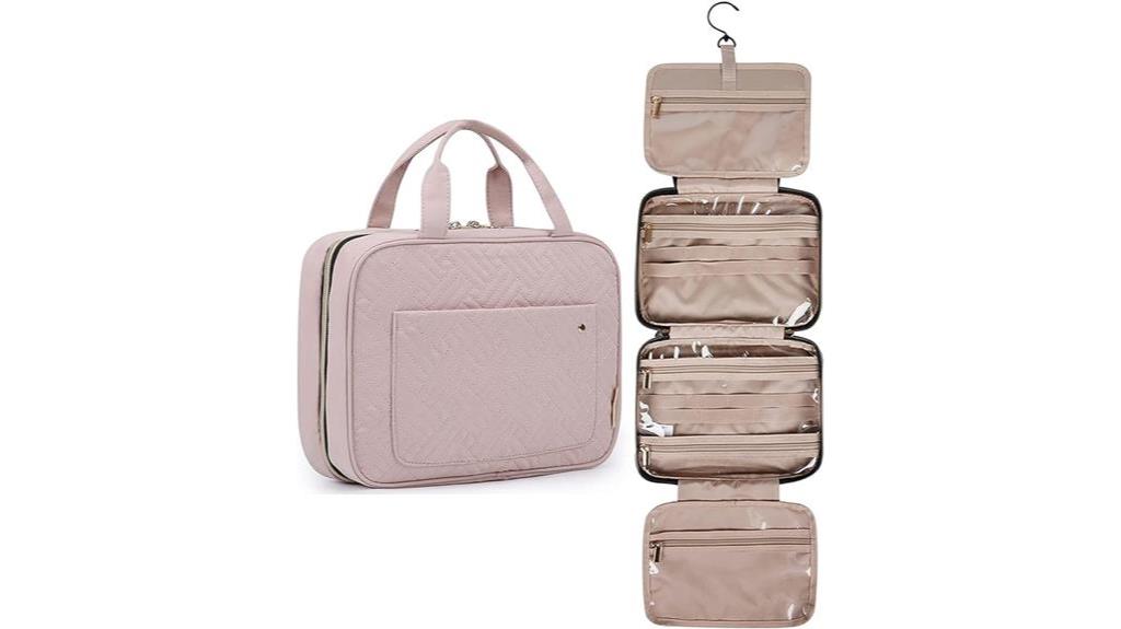 baby pink travel toiletry bag