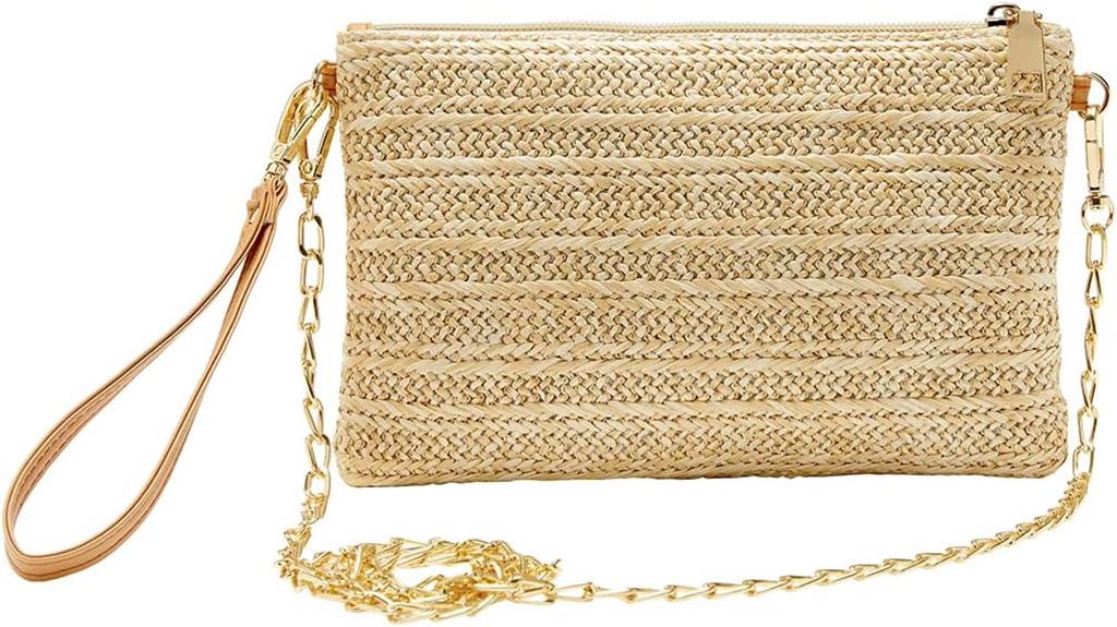 beach straw crossbody bag