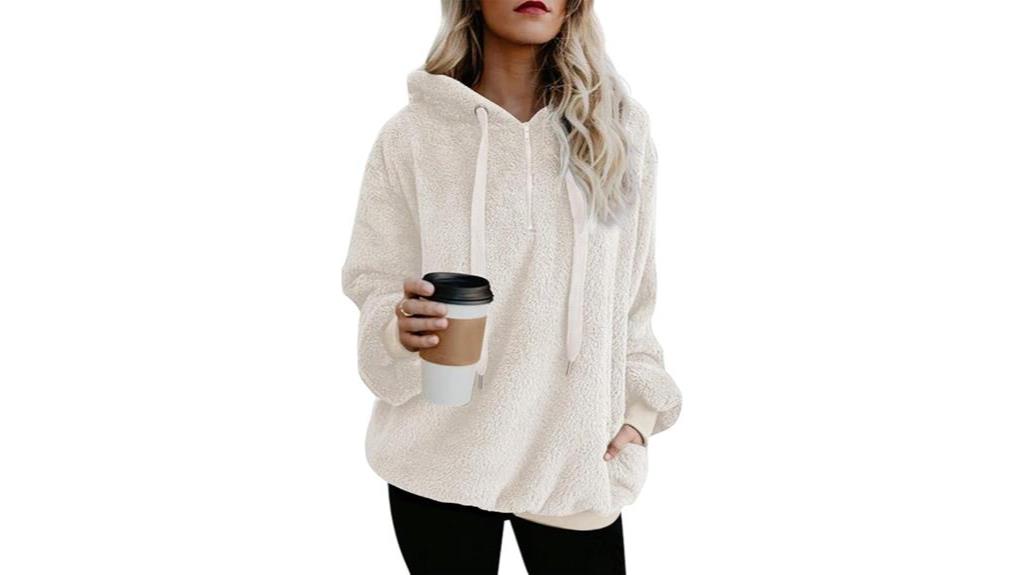 cozy sherpa hoodie sweater