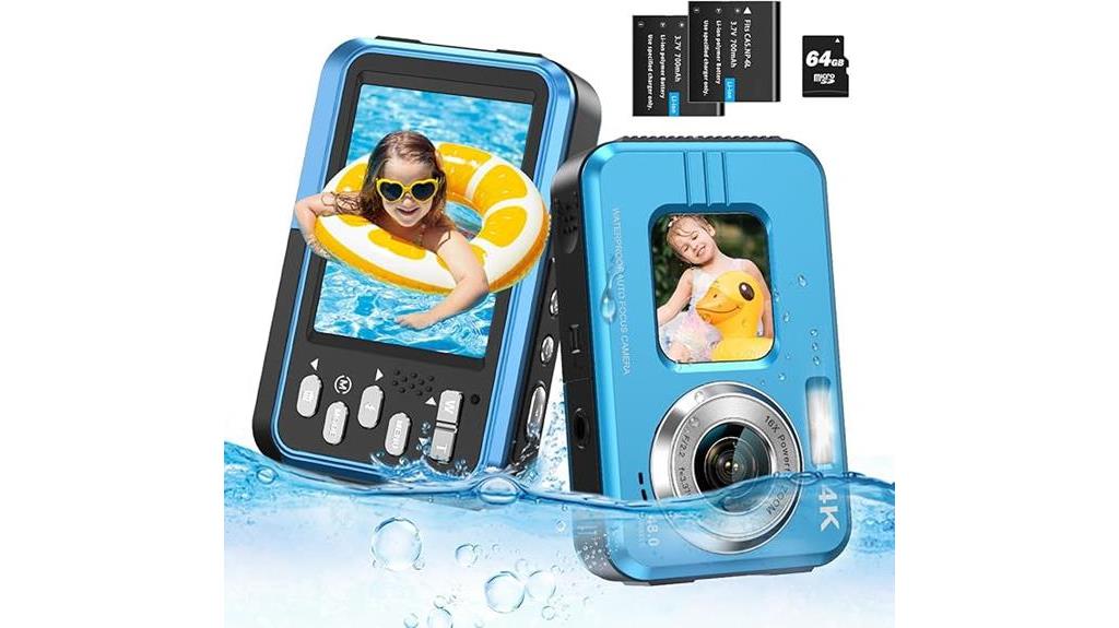 dual screen waterproof camera