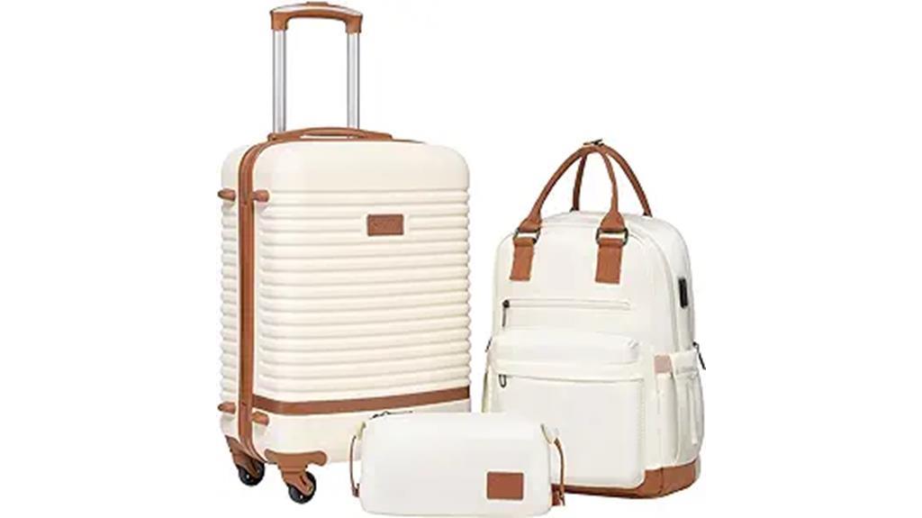 durable coolife luggage trio