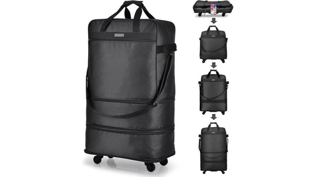 expandable foldable luggage bag