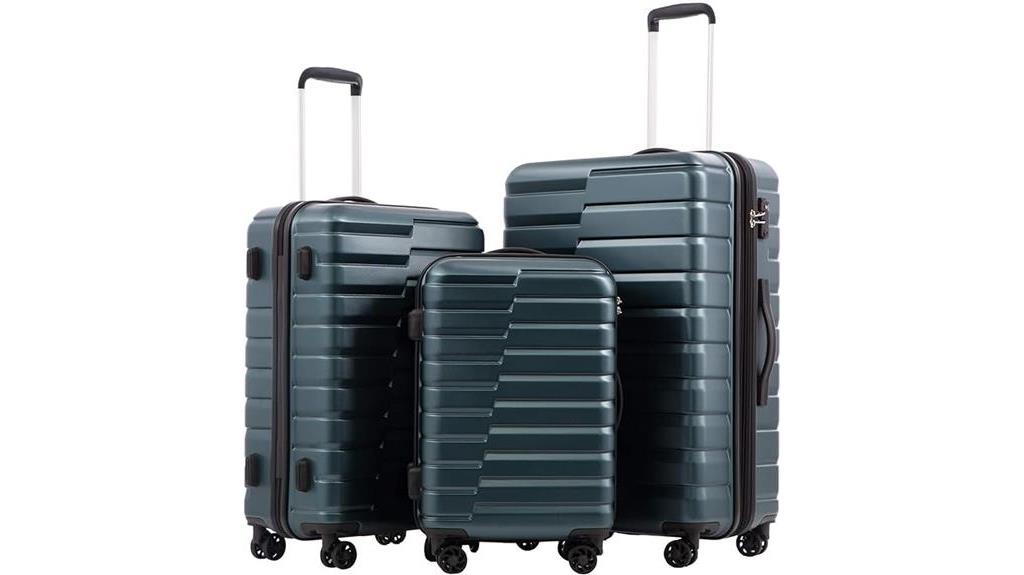 expandable suitcase set three