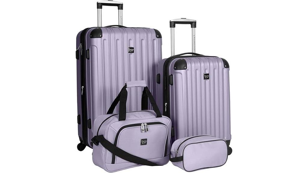 lilac hardside luggage set