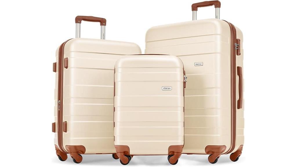 merax 3 piece luggage set