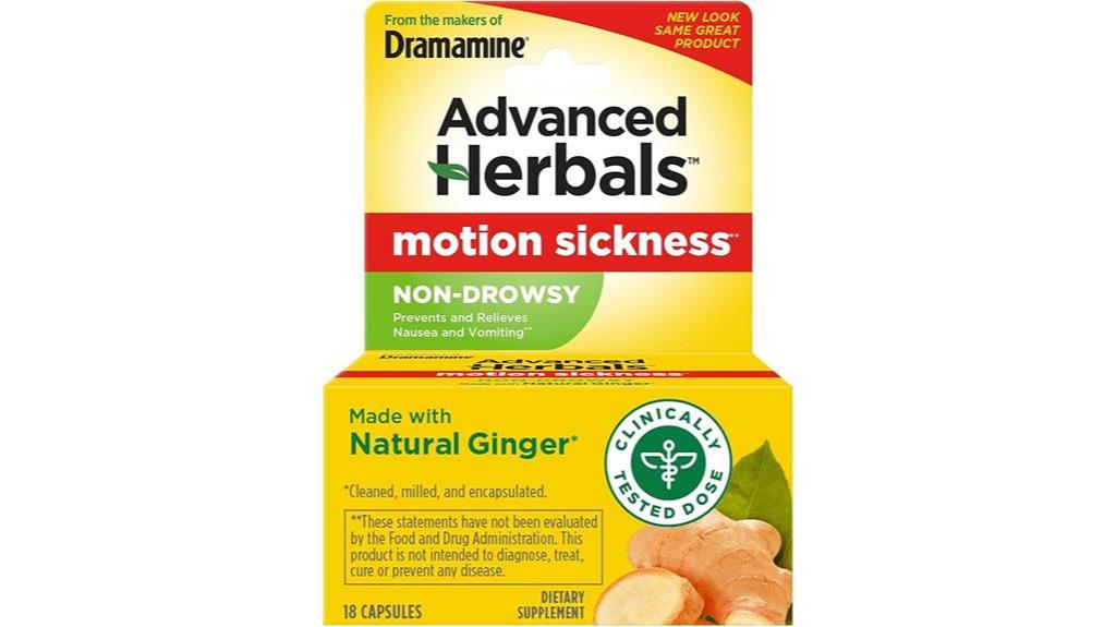 non drowsy ginger motion relief