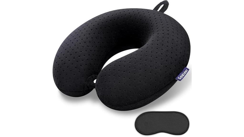 travel neck pillow black