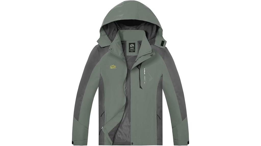 waterproof hooded rain jacket