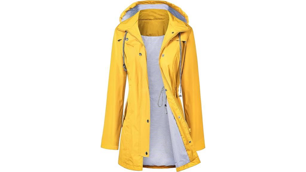 waterproof hooded raincoat for women