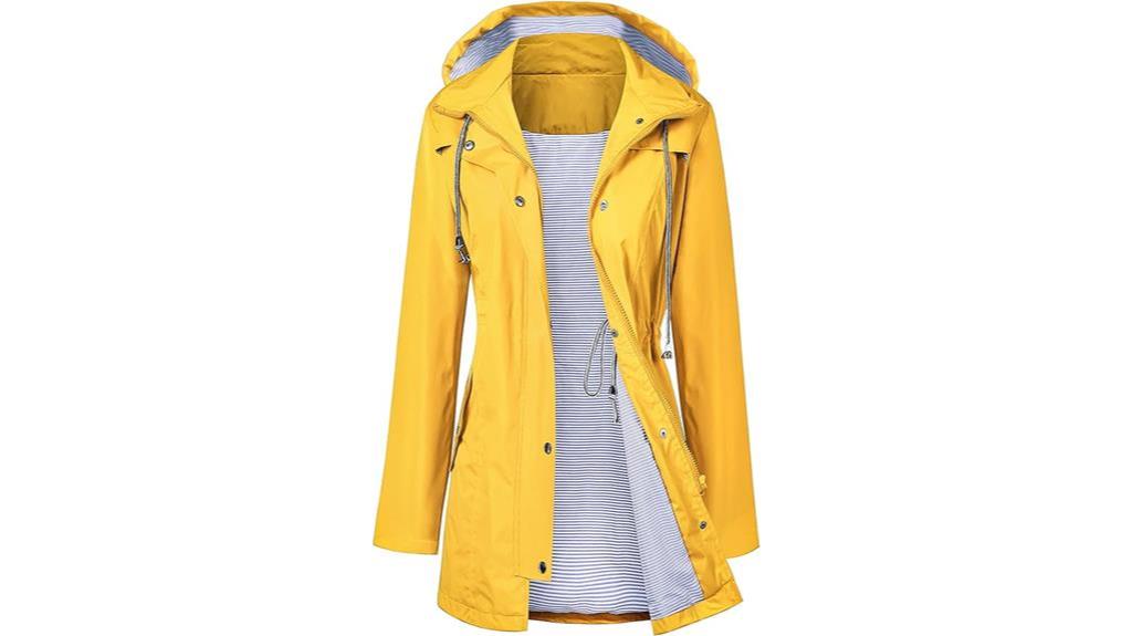 women s waterproof hooded raincoat